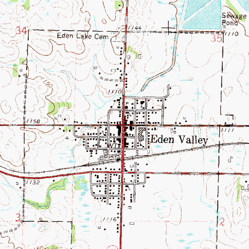 Topographic Map of Eden Valley, MN
