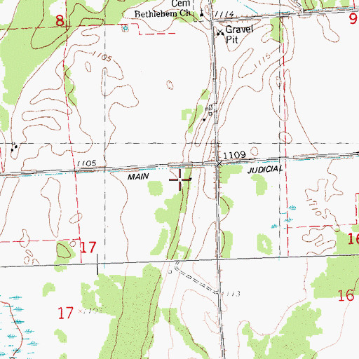 Topographic Map of Edgewood School, MN