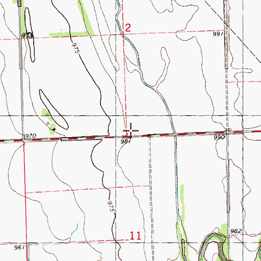 Topographic Map of Edgewood School, MN