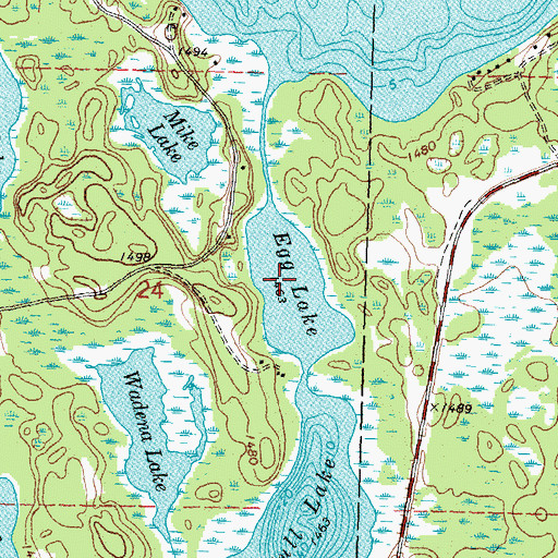 Topographic Map of Egg Lake, MN