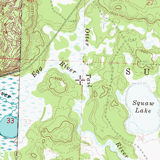 Topographic Map of Egg River, MN