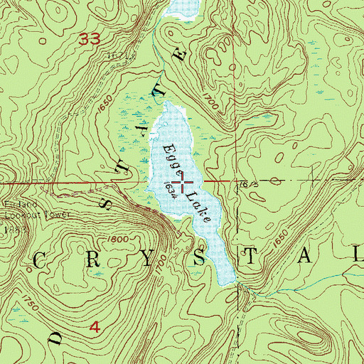 Topographic Map of Egge Lake, MN