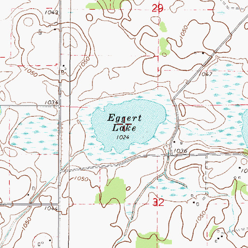 Topographic Map of Eggert Lake, MN