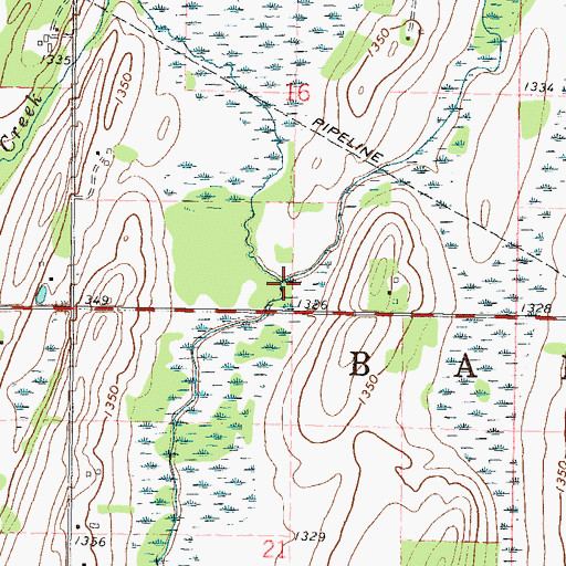 Topographic Map of Egly Creek, MN