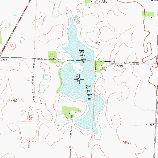 Topographic Map of Eide Lake, MN