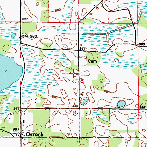 Topographic Map of Eidskog Church, MN