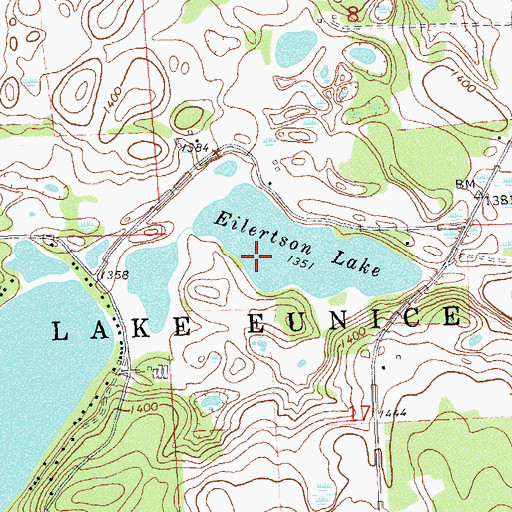 Topographic Map of Eilertson Lake, MN