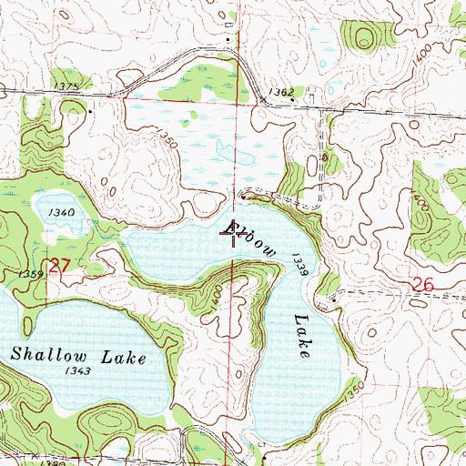 Topographic Map of Elbow Lake, MN