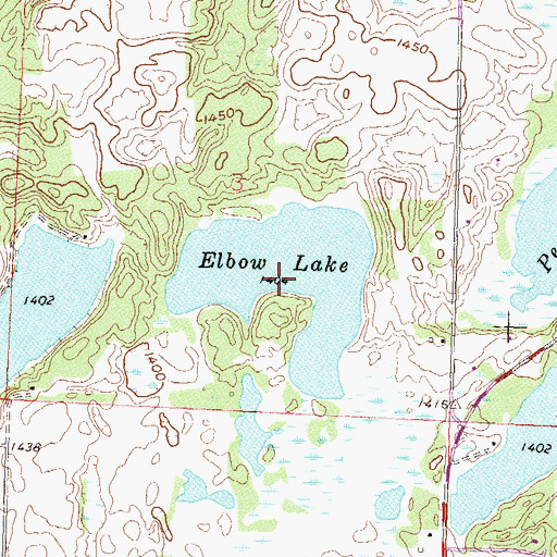 Topographic Map of Elbow Lake, MN