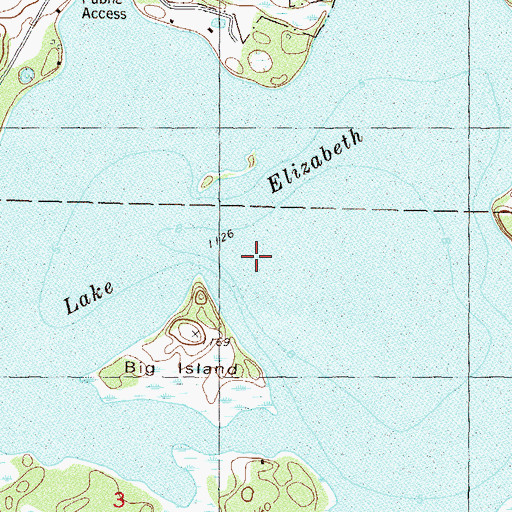 Topographic Map of Lake Elizabeth, MN