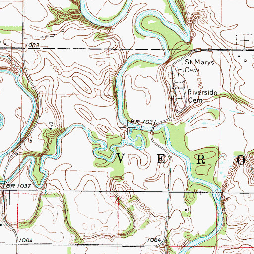 Topographic Map of Elm Creek, MN