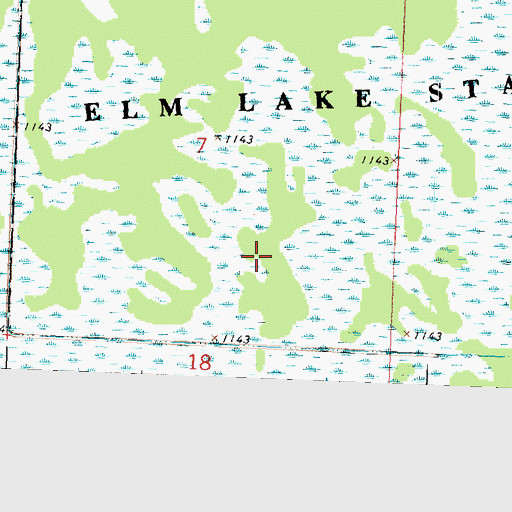 Topographic Map of Elm Lake Wildlife Management Area, MN