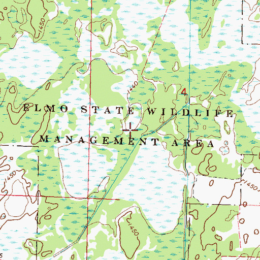 Topographic Map of Elmo State Wildlife Management Area, MN