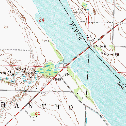 Topographic Map of Emily Creek, MN