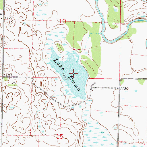 Topographic Map of Lake Emma, MN