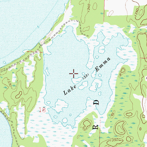 Topographic Map of Lake Emma, MN