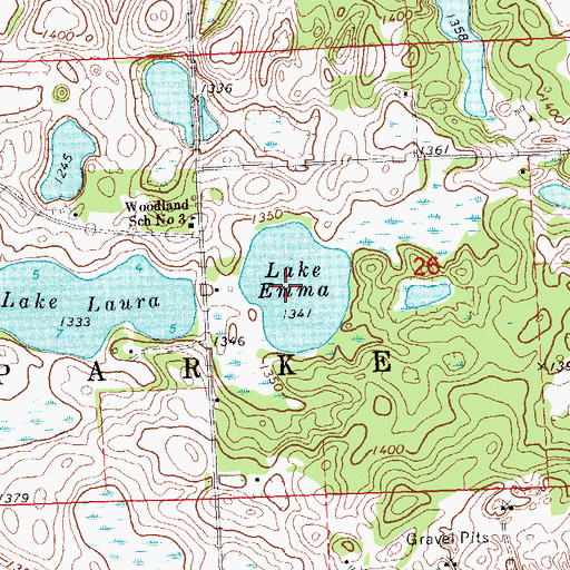 Topographic Map of Lake Emma, MN