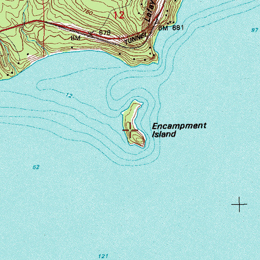 Topographic Map of Encampment Island, MN