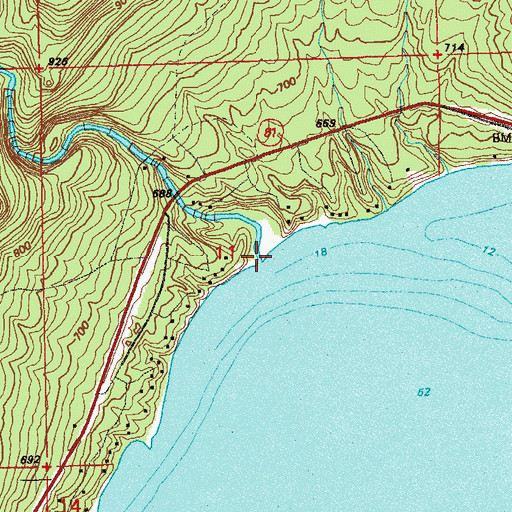 Topographic Map of Encampment River, MN