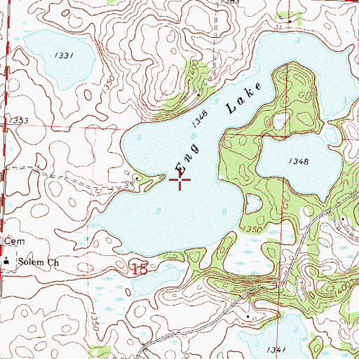 Topographic Map of Eng Lake, MN