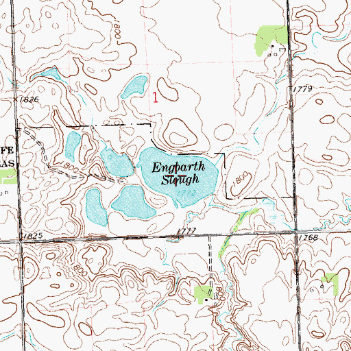 Topographic Map of Engbarth Slough, MN