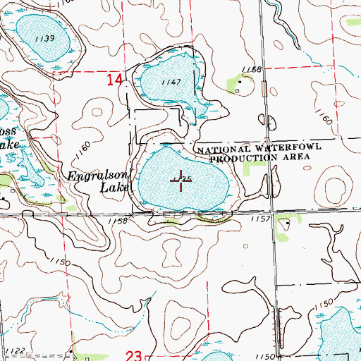 Topographic Map of Engralson Lake, MN