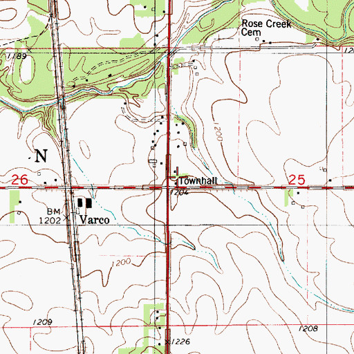 Topographic Map of Enterprise School, MN