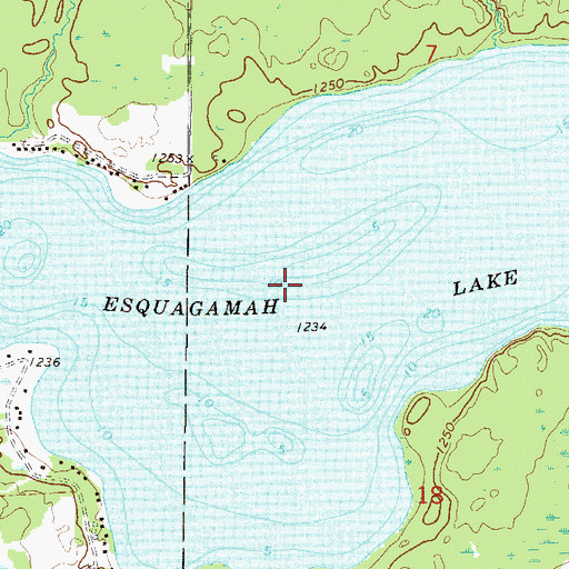 Topographic Map of Esquagamah Lake, MN