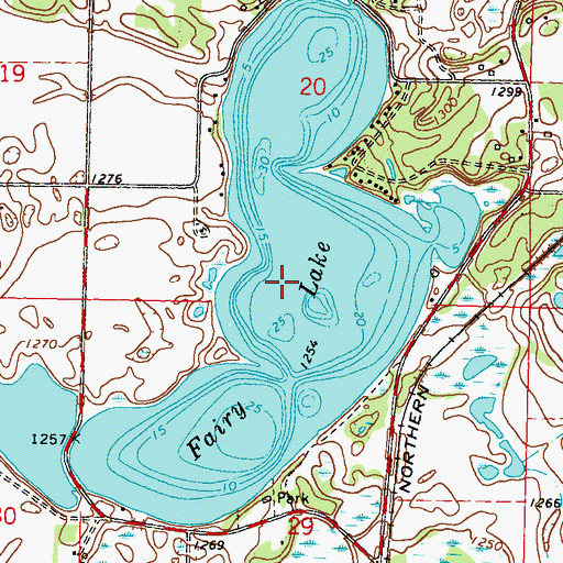 Topographic Map of Fairy Lake, MN
