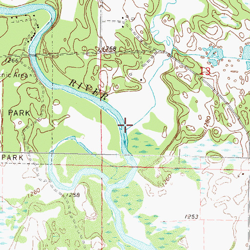 Topographic Map of Farnham Creek, MN