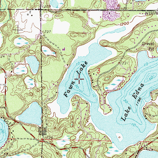 Topographic Map of Fawn Lake, MN
