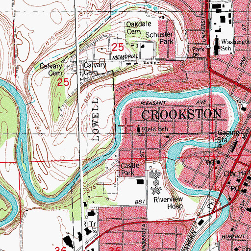 Topographic Map of Field School, MN