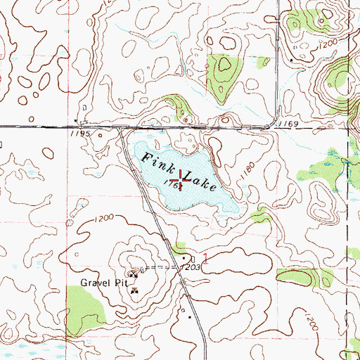 Topographic Map of Fink Lake, MN