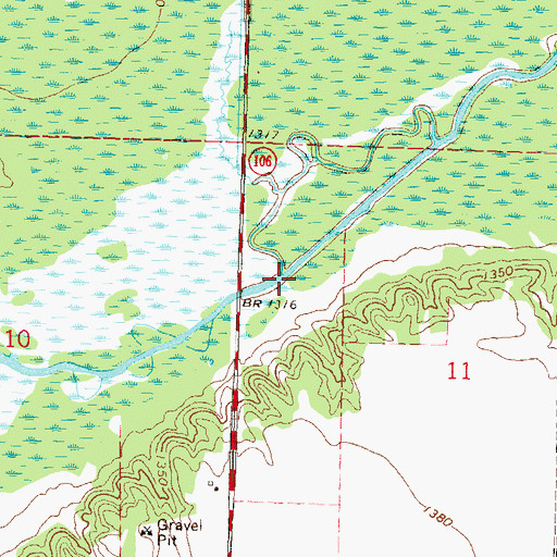 Topographic Map of Finn Creek, MN