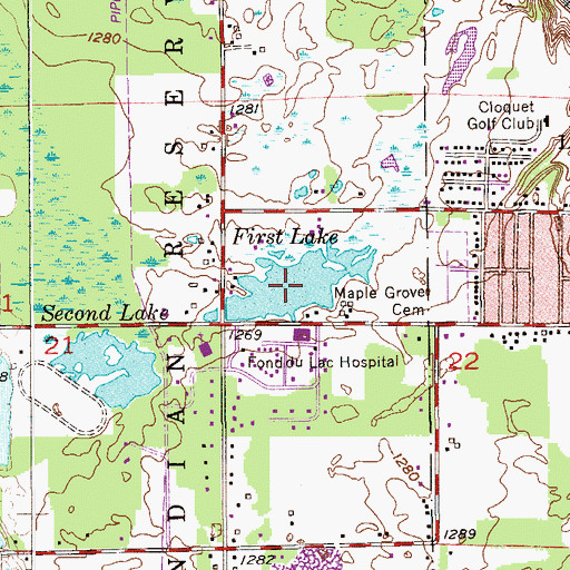 Topographic Map of First Lake, MN