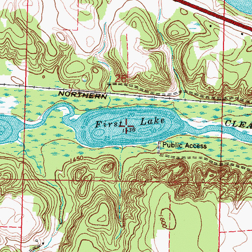 Topographic Map of First Lake, MN