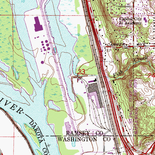 Topographic Map of Fish Creek, MN