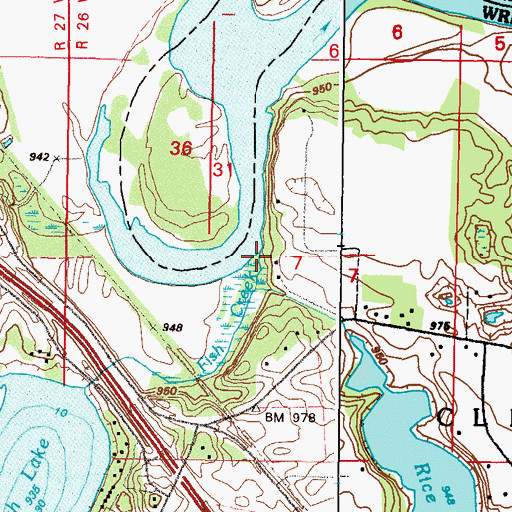 Topographic Map of Fish Creek, MN