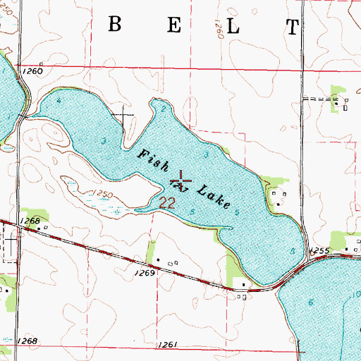 Topographic Map of Fish Lake, MN