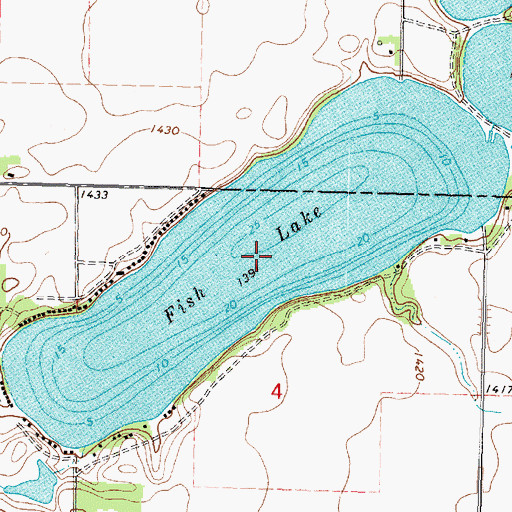 Topographic Map of Fish Lake, MN
