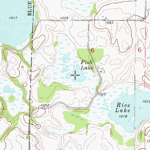 Topographic Map of Fish Lake, MN