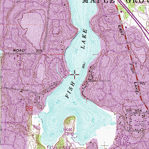 Topographic Map of Fish Lake, MN