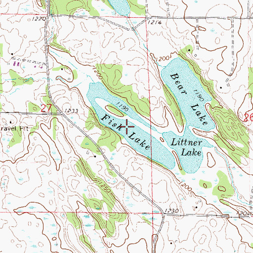 Topographic Map of Fish Lake, MN