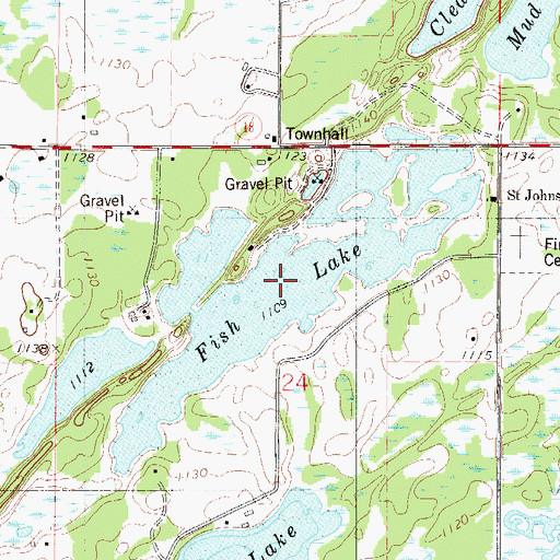 Topographic Map of Fish Lake, MN