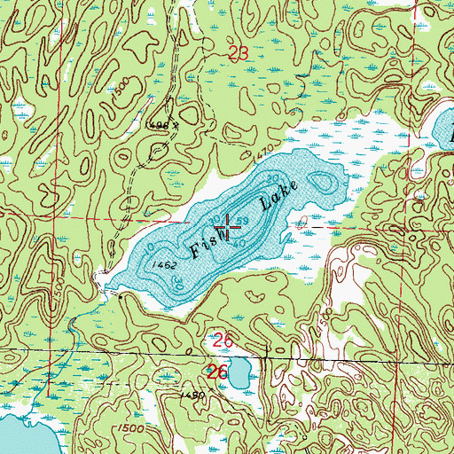 Topographic Map of Fish Lake, MN