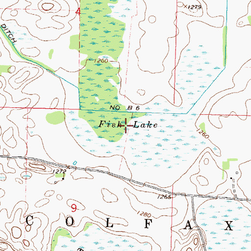 Topographic Map of Fish Lake, MN
