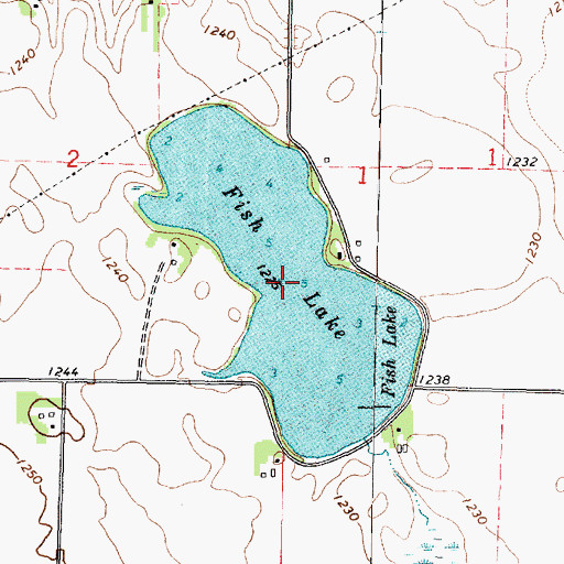 Topographic Map of Fish Lake, MN