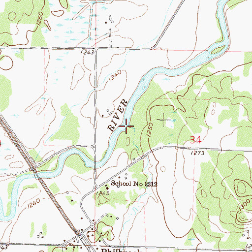 Topographic Map of Fish Trap Creek, MN