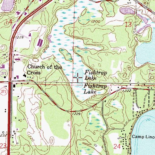 Topographic Map of Fishtrap Lake, MN