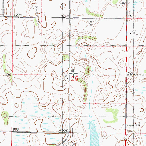 Topographic Map of Fitzpatrick School, MN